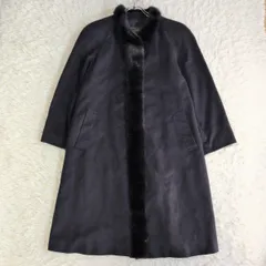 極美品✨レリアン ロロピアーナ カシミヤ100% ブラック コート 9号　Ｍ レリアン ロロピアーナ生地 カシミヤ100% リバーコート ダブルフェイス