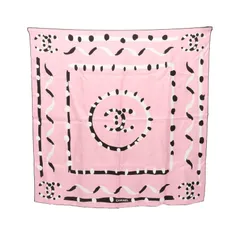 シャネル CHANEL スカーフ ココマーク シルク スカーフ レディース Used A