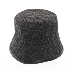 フェンディ FENDI ハット ズッカ ブラック レザー 帽子 レディース Used Aのサムネイル