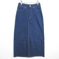 アメリカンホリック AMERICAN HOLIC デニム ロング スカート スリット ストレッチ M ブルー kz13292