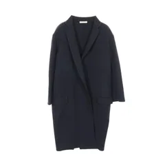 セリーヌ CELINE エッグクロンビー ネイビー カシミヤ エッグクロンビーコート レディース Used A