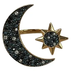 SWAROVSKI(スワロフスキー) リング 52美品  - ピンクゴールド×クリア×マルチ 月