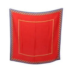 シャネル CHANEL スカーフ ココマーク シルク スカーフ レディース Used B