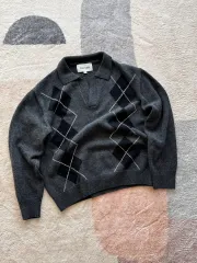 M トニーウェーク ウール カシミア アーガイル ニット