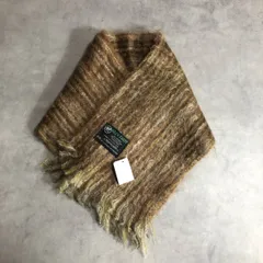 PQ017◇GREN TARFF by GLEN CREE : スコットランド製 モヘア/ウールマフラー◇デッドストック ブラウン系 グレンクリー