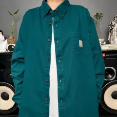 カーハート ポケット シャツ グリーン