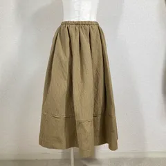 【ミラオーウェン】スカート カーキ　0　Mila Owen　ジャガード　Aライン タック　フレア ロング　ウエストゴム　 Y2K フェアリーグランジ 