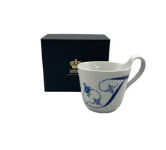 ロイヤルコペンハーゲン ブルーフルーテッド プレイン アルファベットマグ 「J」 中古 D4