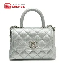 CHANEL シャネル ハンドバッグ ココハンドル キャビアスキン シルバー