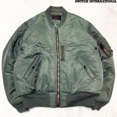 B.S.C BY SWITCH INTERNATIONAL MA-1 フライトジャケット ボンバージャケット ミリタリージャケット サイズ40 セージグリーン カーキ 緑系 スイッチインターナショナル