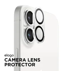 iPhone 16 iPhone16 Plus カメラ保護 フィルム 指紋 傷 防止 9H 強化ガラス カメラ レンズカバーiPhone16Plus アイフォン 16 対応 elago CAMERA LENS PROTECTOR