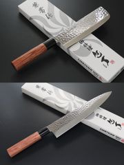 義弘作 菜切 包丁 黒打ステンレス AUS-8A 山脇刃物製作所 紫檀水牛八角
