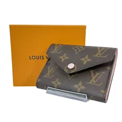 【人気・美品】LOUIS VUITTON ルイ ヴィトン モノグラム ポルトフォイユ ヴィクトリーヌ コンパクトウォレット 三つ折り財布 M62360 ローズバレリーヌ ピンク レディース ギフト プレゼント 贈り物 妻 彼女 箱付き