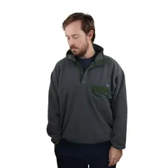 13FW patagonia Synchilla（シンチラ） スナップ-T グレー/グリーン ニカ（NIKA）グアラ