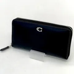COACH コーチ アコーディオン ジップウォレット 長財布 ロングウォレット CR548 ラウンドファスナメンズ ブラック 服飾小物 DF17657■