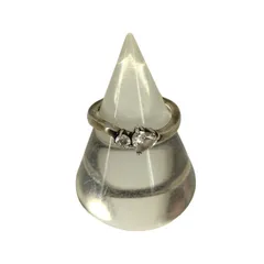 ヨンドシー 4℃ ストーン装飾 SILVER リング レディース  9号