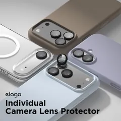 iPhone 17 Pro iPhone17ProMax カメラ保護 フィルム 指紋 傷 防止 カメラカバー iPhone17Pro アイフォン17Pro Max 対応 elago Individual Camera Lens Protector