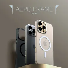 iPhone 16 Pro Max ケース Magsafe 薄型 軽量 フロスト クリア マグセーフ スマホケース iPhone16ProMax アイフォン 16 プロマックス 対応 araree Aero Frame