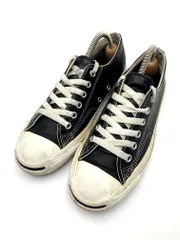 CONVERSE コンバース 1B985 LEATHER JACK PURCELL ローカット スニーカー size23.5/黒 ■■レディース