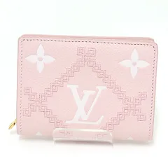 ルイヴィトン ポルトフォイユ･クレア モノグラム･アンプラント ブロデリー M81212 ピンク Sランク【中古】