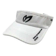 【美品】マスターバニー サンバイザー 白×黒 ロゴ刺しゅう FR   ゴルフウェア MASTER BUNNY EDITION