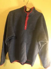 80s patagonia パタゴニア Synchilla（シンチラ） スナップ-T チャコール/レッド USA