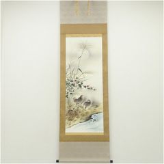 8-35 掛軸 小川香月 名月秋声 紙箱 鶉 秋 花鳥図 季節 - メルカリ