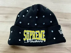 ● 帽子 SUPREME New Era Rhinestone Beanie  ニットキャップ ブラック  シュプリーム ニューエラ ラインストーン ビーニー
