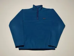 80s patagonia パタゴニア Synchilla（シンチラ） スナップ-T ブルー/ネイビー USA