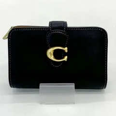 COACH コーチ タビー ミディアム ウォレット 二つ折り財布 CA193 ミニ財布 スムースレザー レディース  ブラック 服飾小物 DF17658■