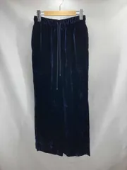 ★ 美品 タグ付き UNITED ARROWS ユナイテッドアローズ ベルベットイージーパンツ サイズ38 ネイビー 冬