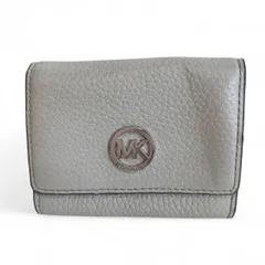マイケルコース MICHAEL KORS 二つ折り 定期入れ パスケース レザー グレー系
