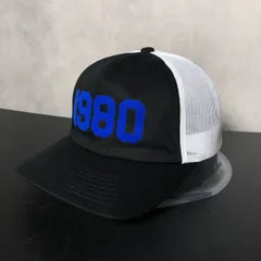 PQ023◇Stussy : Trucker 1980 Snapback◇黒/白 ステューシー スナップバック メッシュキャップ