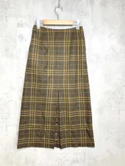 BEAUTY & YOUTH ビューティ&ユース ユナイテッドアローズ 1624-207-3658 定価14850円 チェックスリットフレア スカート sizeS/茶 ■■レディース
