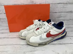 NIKE×sacai／スニーカー／Zoom Cortez White and University Red／DQ0581-100／ホワイト／ブルー／レッド／27.5cm