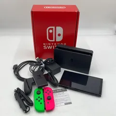 【中古品】 Nintendo Switch ニンテンドースイッチ 本体 有機ELモデル カラーカスタマイズ Joy-Con(L)ネオングリーン/(R) ネオンピンク ゲームハード 【034-250830-yo-4-tei】