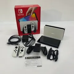 【中古品】 Nintendo Switch(有機ELモデル) ニンテンドースイッチ Joy-Con(L)/(R) ホワイト ゲームハード 家庭用ゲーム機  【034-250914-ts-3-tei】