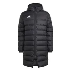 adidas(アディダス)  TIRO23 L ロングダウンジャケット  サッカー コート ダウンコート ベンチコート 23FW(NUH32-HS7238)、(HS7238)ブラック