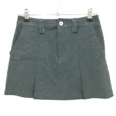 【超美品】アディダス スカート 杢グレー ロゴ刺しゅう  レディース S/P ゴルフウェア adidas