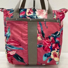 7965　LeSportsac　レスポートサック　 トートバッグ　エッセンシャル　花柄　 ピンク系　ナイロン　軽量　レディース