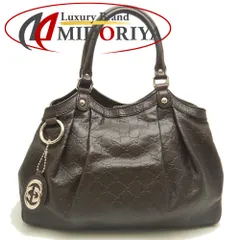 GUCCI グッチ 211944 トートバッグ レザー ブラウン/252975【中古】