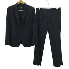 ZM1705【美品】BURBERRY LONDON スーツセットアップ 黒 ストライプ サイズ38 ウール100％ 日本製