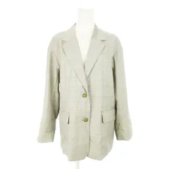 マックレガー マクレガー McGREGOR ジャケット テーラード ロールアップ ストレッチ ゆったり オフィスカジュアル チェック 総柄 M グレー /AH14