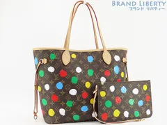 【未使用】ルイヴィトン　LOUIS VUITTON　ヤヨイ クサマ　モノグラム　LV×YK　ネヴァーフル MM　トートバッグ　ショルダーバッグ　草間彌生　ダークブラウン マルチカラー　M46381