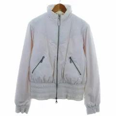 アルマーニ ジーンズ ARMANI JEANS 中綿 ジャケット 長袖 ハイネック ジップアップ 無地 8 白 ホワイト アウター /THH ☆AA★