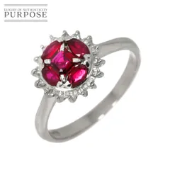 リング 12.5号 ルビー 1.00ct ダイヤ 0.16ct Pt プラチナ 指輪 Ruby Ring 90305606