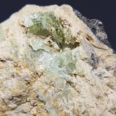 ニッケル華 原石 アナバーガイト Annaberigite カルサイト 鉱物標本