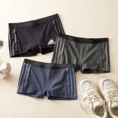 アディダス ショーツ 3枚組 レディース グンゼ ハーフショーツ ボクサーショーツ パンツ 1分丈 AP46623 M