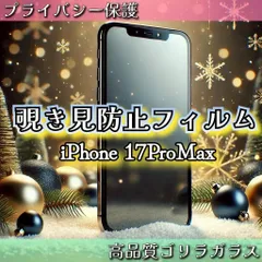 プライバシー守り抜く☆17ProMAX☆覗き見防止強化ガラスフィルム