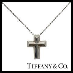 M【TIFFANY&Co.】テンダネスハートクロス ネックレス Paloma Picasso/パロマピカソ SV925 SILVER/シルバー 総重量約3.6g 十字架 ペンダント ティファニー (58441IS5a)